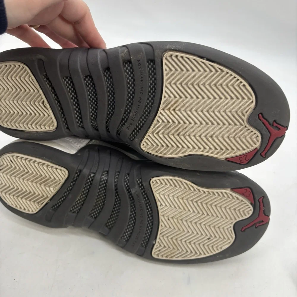 Nike Air Jordan 12 RETRO GS Shoes White Kids 6.5Y Youth 153265-160 No Insoles
